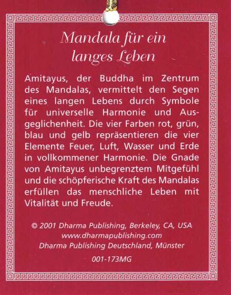 Mandala für ein langes Leben - Anhänger